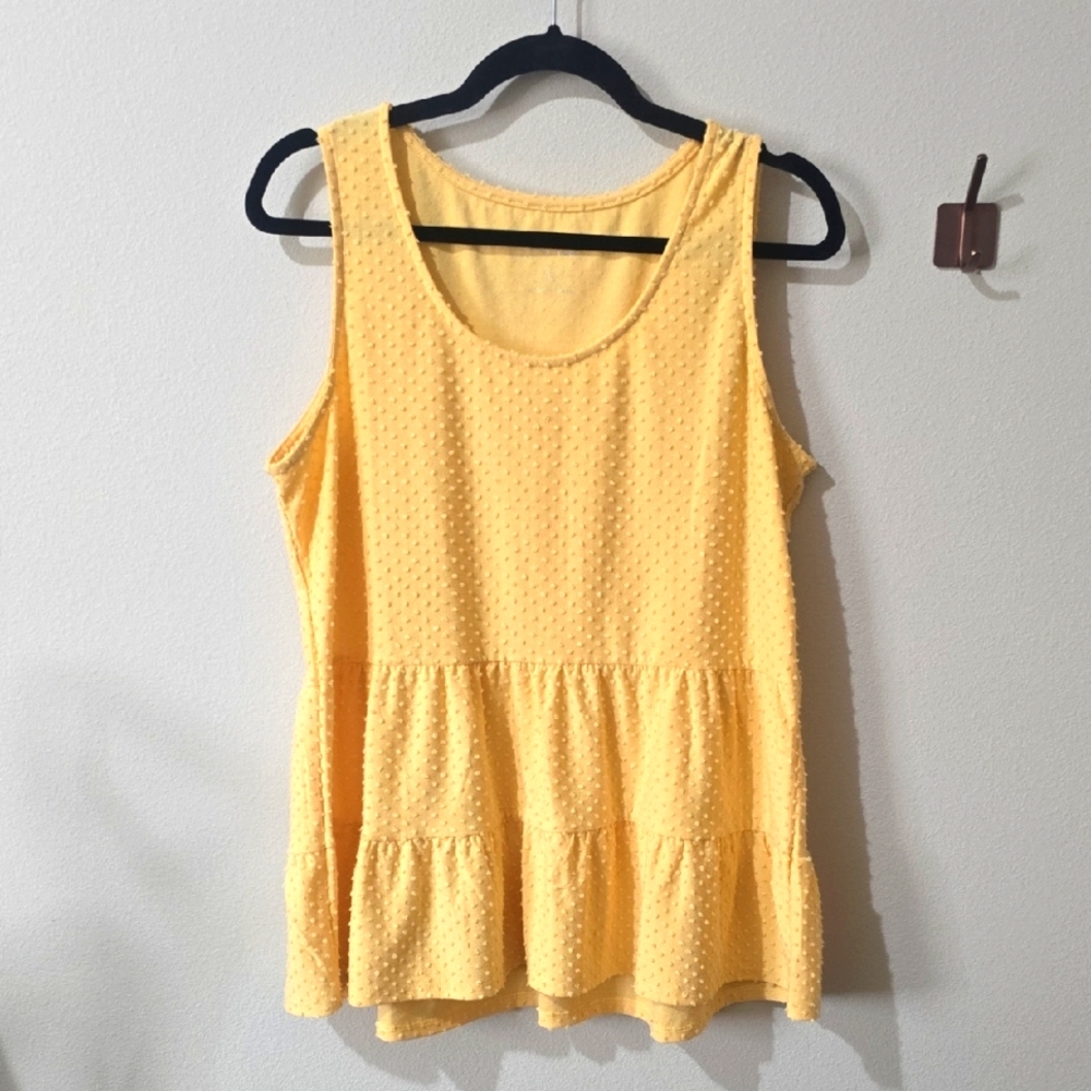 Grace & Lace Yellow Tank, Large